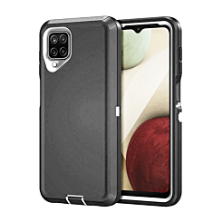Heavy Duty Case for Galaxy A12 (DARK GRAY & WHITE) (Only Ground Shipping)