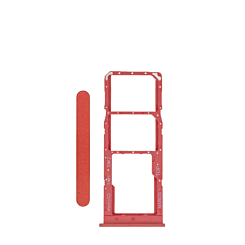 Shop the dual SIM card tray for Galaxy A12 A125 2020 in red.
