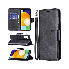 Galaxy A13 Leather Wallet Case with Card Slot - BLACK (Only Ground Shipping)