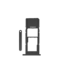 Purchase the Single Sim Card Tray for the Galaxy A14 4G model A145 in black.
