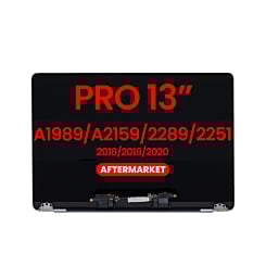 LCD Assembly (SPACE GRAY) (NO LOGO) (Aftermarket) for MacBook Pro 13 (A1989 / Late 2018 / Early 2019) (A2159 / Mid 2019）(A2289 / A2251 / Mid 2020)