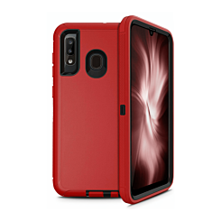 Heavy Duty Case for Galaxy A50s / A50 / A30s / A30 / A20 (RED & BLACK) (Only Ground Shipping)