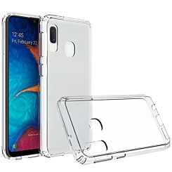 Galaxy A20E Hybrid Case with Air Cushion Technology - CLEAR (Only Ground Shipping)