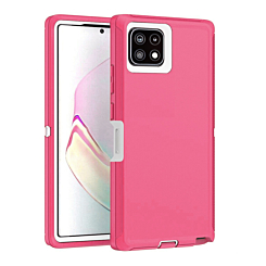 Heavy Duty Case for Galaxy A22 5G (HOT PINK & WHITE) (Only Ground Shipping)