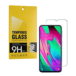 Shop the Clear Tempered Glass for Galaxy A40 A405, case-friendly, 2.5D, 1 piece.