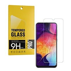 Buy the Clear Tempered Glass for Galaxy A50 A505 and A30 A305, case-friendly, 2.5D, 1 piece.