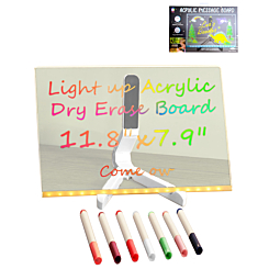 Adults Light Up Writing Board with LED Stand and 6 Colored Pens (Only Ground Shipping)