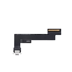 Charging Port Flex Cable for iPad Air 4 / Air 5 (White) (WiFi Version) (Aftermarket)