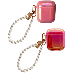 AirPods 1/2 Hard PC Case with Pearl Hand Strap