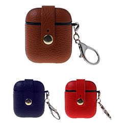 AirPods Pro Hard Leather Case with Metal Hook