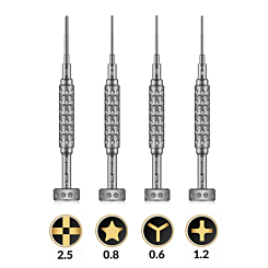 AMAOE 3D Precision Screwdriver Aluminum - 4 Pcs Set (Not Returnable) (Only Ground Shipping)