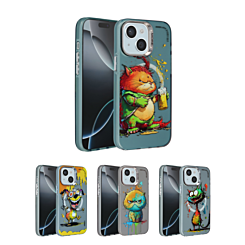 Animal Graffiti Design Wireless Charging Case for iPhone 15 Plus (Only Ground Shipping)