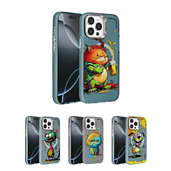 Animal Graffiti Design Wireless Charging Case for iPhone 15 Pro Max (Only Ground Shipping)