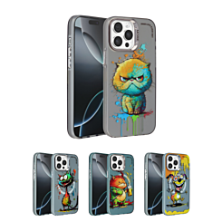 Animal Graffiti Design Wireless Charging Case for iPhone 15 Pro (Only Ground Shipping)