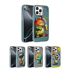 Animal Graffiti Design Wireless Charging Case for iPhone 16 Pro Max (Only Ground Shipping)