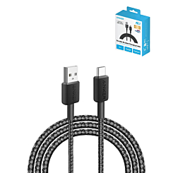 Anker 322 USB A-C Braided Charging Cable (BLACK) (10ft) (15W) (Only Ground Shipping)