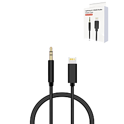 USB L-AUX Headphone Jack Cable (BLACK) (3ft) (Only Ground Shipping)