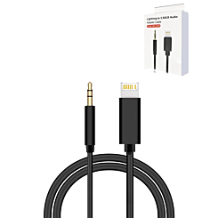 USB L-AUX Headphone Jack Cable (BLACK) (6ft) (Only Ground Shipping)