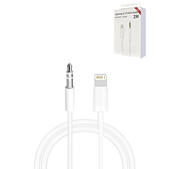 USB L-AUX Headphone Jack Cable (WHITE) (6ft) (Only Ground Shipping)