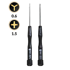 BEST +1.5 Phillips / 0.6mm Y Shape Tri-Wing Screwdrivers (2pcs set) (Not Returnable)