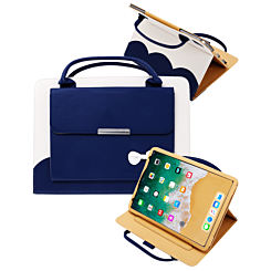 Smart Work Bag Style Case - RIBBON BLUE for iPad Mini 1 / 2 / 3 / 4 / 5 (Only Ground Shipping)