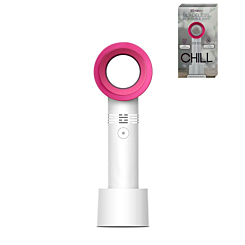 CHILL Bladeless Fan with Stand - WHITE & PINK (Only Ground Shipping)