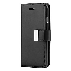 Galaxy A20E Design Wallet with Extra Pocket Case - (BLACK) (Only Ground Shipping)