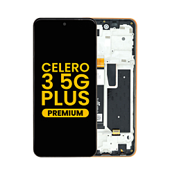LCD Assembly with Frame for Boost Mobile Celero 3 5G Plus (ORANGE) (Premium)