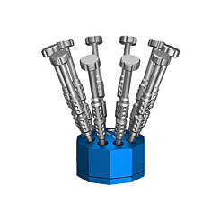 BEST 10S Ten Holes Aluminum 360 Rotating Magnetic Screwdriver Storage Rack (BLUE)