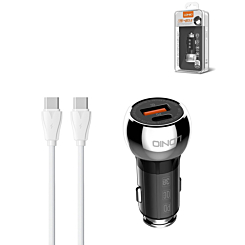 LDNIO C1 Dual USB A+C Car Charger with USB C-C Cable (3ft) (36W) (Only Ground Shipping)