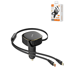LDNIO C107 2in1 Car Charger with USB C-L Non-MFI Cable (30W) (Only Ground Shipping)