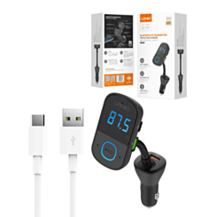 LDNIO C705Q Bluetooth 5.0 FM Transmitter Dual USB Car Charger with USB C Cable (Only Ground Shipping)