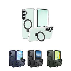 Carbon Wireless Charging Case with Ring Stand for Galaxy S25 Plus (Only Ground Shipping)