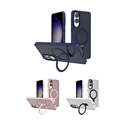 Carbon Wireless Charging Case with Ring Stand for Galaxy S25E (Only Ground Shipping)
