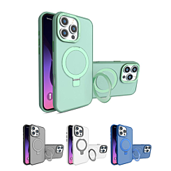 Carbon Wireless Charging Case with Ring Stand for iPhone 16 Pro (Only Ground Shipping)