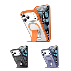 Clear Magnetic Case with Built-in Kickstand for iPhone 17 Pro Max (Only Ground Shipping)