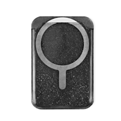 Clear Glitter Design Magnetic Card Holder (BLACK) (Only Ground Shipping)