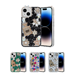 Crystal Flower Perfume Silicone Hard Case for iPhone 13 / 14 (Only Ground Shipping)