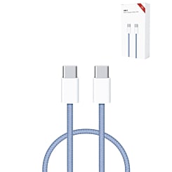 Grab wholesale deals on the 3 ft 60W USB-C to USB-C fast charging cable for iPhone 16, iPhone 15, and iPad series in blue.