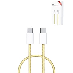 Order the 3 ft 60W USB-C to USB-C fast charging cable for iPhone 16, iPhone 15, and iPad series in yellow.
