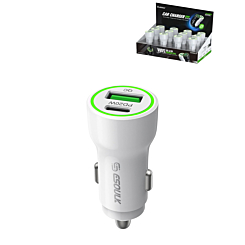 Esoulk PD & QC USB A+C Car Charger (WHITE) (20W) (Pack of 12) (Only Ground Shipping)