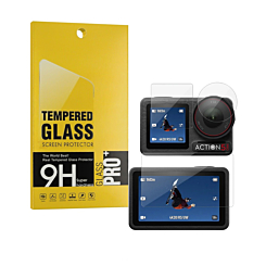 Clear Tempered Glass for DJI Osmo Action 5 Pro (2.5D / 3 Piece Set)