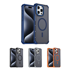 Dual Layer Electroplated Border Wireless Charging Case for iPhone 15 Pro Max (Only Ground Shipping)