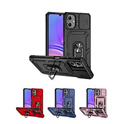 Dual Layers Hybrid Case with Metal Ring And Camera Protector for Galaxy A07 (Only Ground Shipping)