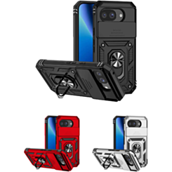 Dual Layers Hybrid Case with Metal Ring And Camera Protector for Google Pixel 10A (Only Ground Shipping)