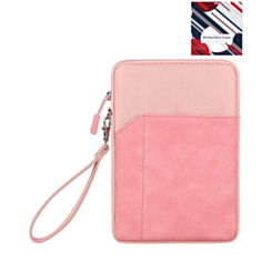 Universal 12-14 Inch Tablet Sleeve with Zipper Pocket and Wrist Strap (PINK) (Only Ground Shipping)