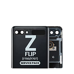 Outer OLED Assembly with Frame for Galaxy Z Flip 4G (F700) / Z Flip 5G (F707) (MIRROR BLACK) (Service Pack)