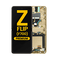 OLED Assembly with Frame for Galaxy Z Flip 4G F700 2020 (MIRROR GOLD) (Premium)