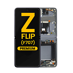 OLED Assembly with Frame for Galaxy Z Flip 5G F707 2020 (MYSTIC GRAY) (Premium)