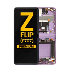 OLED Assembly with Frame for Galaxy Z Flip 5G F707 2020 (MIRROR PURPLE) (Premium)